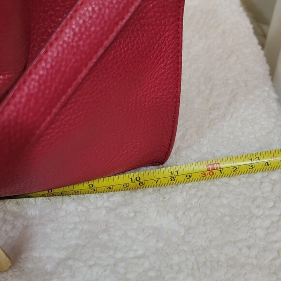 MCM Muchen Burgundy Leather Bucket  Crossbody/Shoulder Bag - Picture 12 of 15